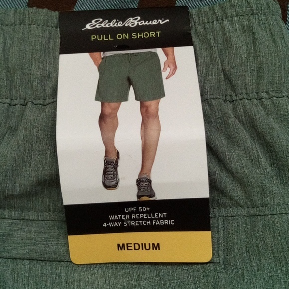 Eddie Bauer Gray UPF 50 Water Repellent 4 Way Stretch Shorts - Picture 2 of 7